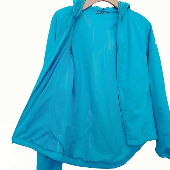 Nike Golf Hooded Jacket Womens Small Blue Mesh Lined Full Zip Activewear - Picture 2 of 11
